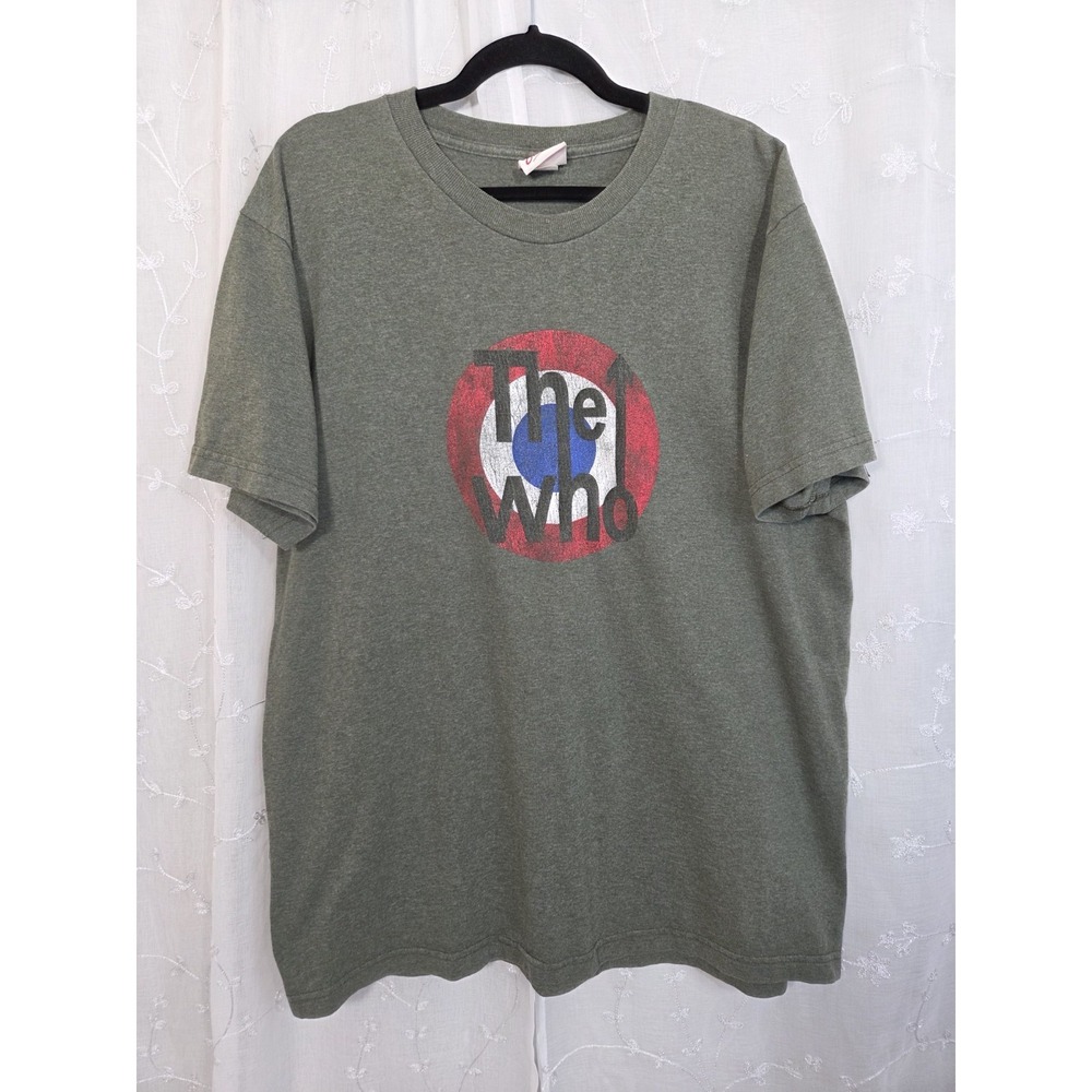 The Who Graphic‎ Band Tee Shirt T Shirt Large Olive Green Bravado Vintage